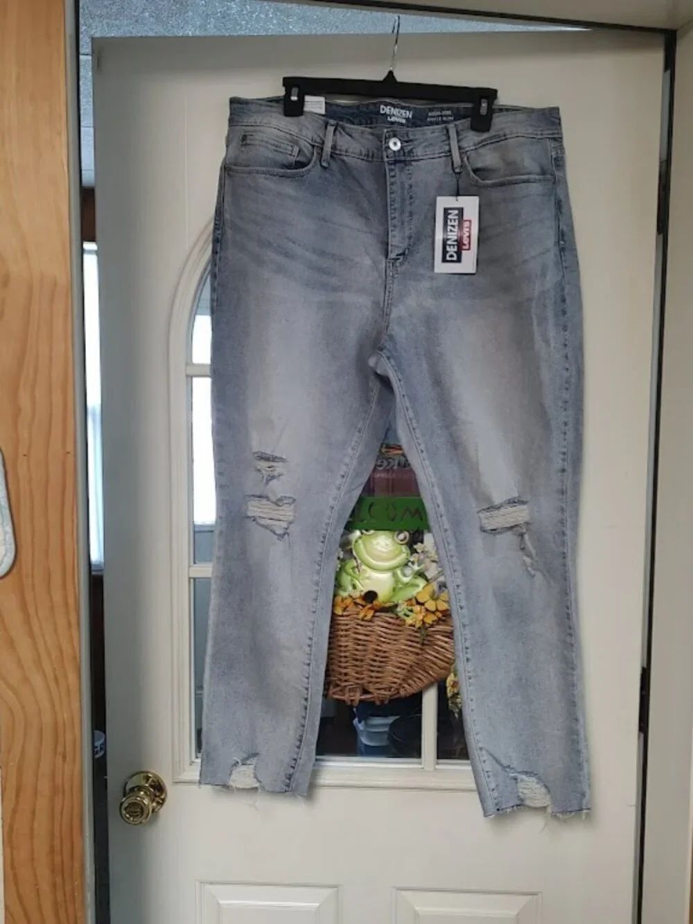 New Denizen Levi's Stretch High Rise Ankle Slim Distressed Jeans Women's 18